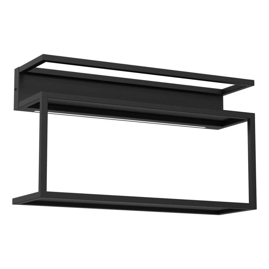 Επιτοίχιο ράφι με LED φωτισμό SHELF 33x60 εκ. μαύρο