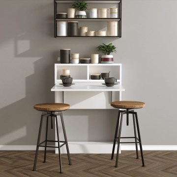 Επιτοίχιο πτυσσόμενο γραφείο BRACKED 96x70 cm λευκό