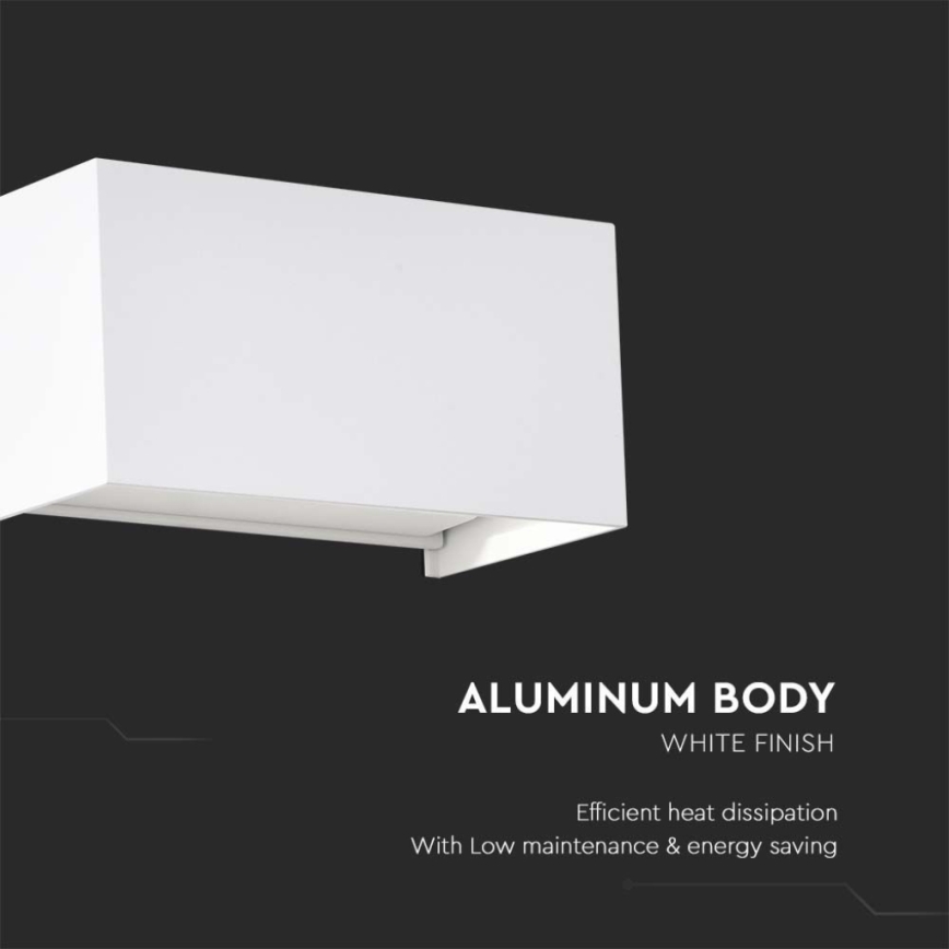Επιτοίχιο εξωτερικό φωτιστικό LED/24W/230V 4000K IP65 λευκό