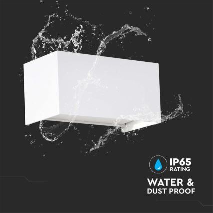 Επιτοίχιο εξωτερικό φωτιστικό LED/24W/230V 4000K IP65 λευκό