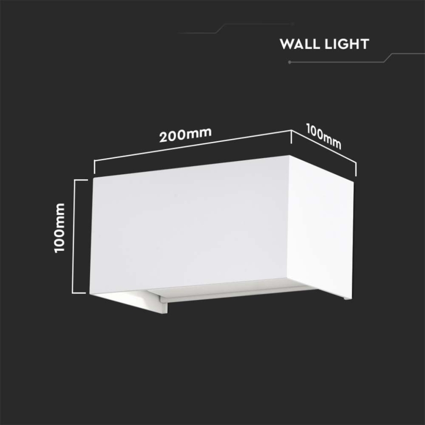 Επιτοίχιο εξωτερικό φωτιστικό LED/24W/230V 4000K IP65 λευκό