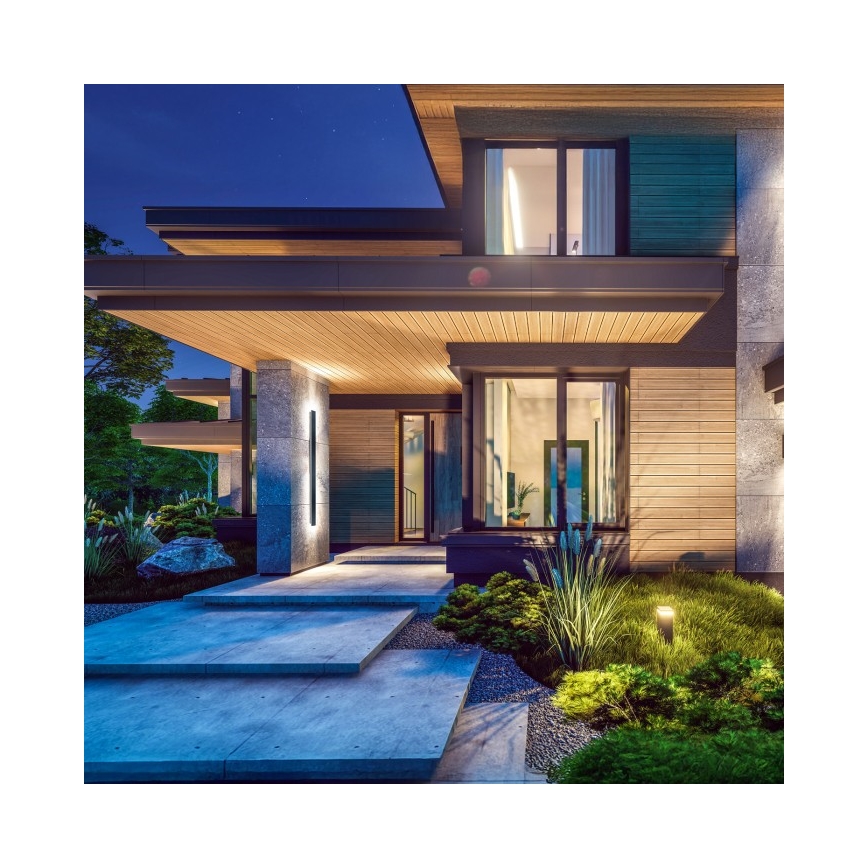 Επιτοίχιο εξωτερικό φωτιστικό LED MIRANA LED/25W/230V 4000K IP44 120 cm μαύρο