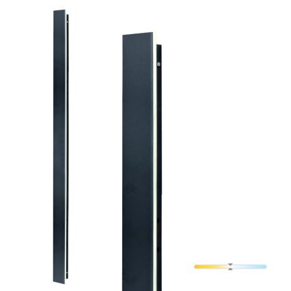 Επιτοίχιο εξωτερικό φωτιστικό LED MIRANA LED/25W/230V 4000K IP44 120 cm μαύρο