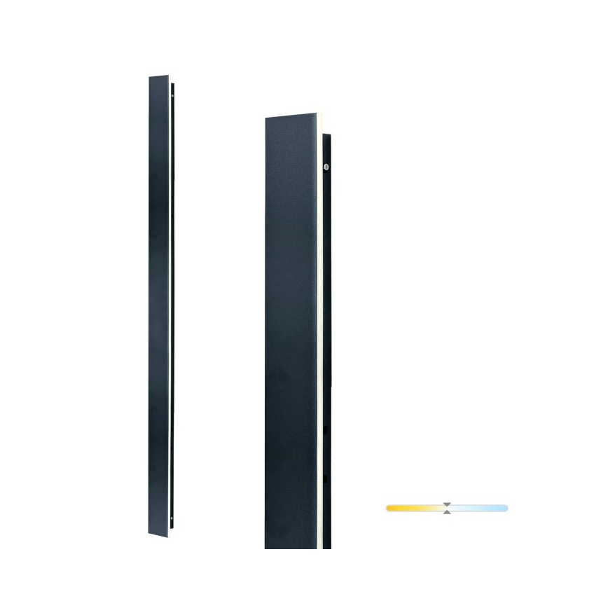 Επιτοίχιο εξωτερικό φωτιστικό LED MIRANA LED/25W/230V 4000K IP44 120 cm μαύρο