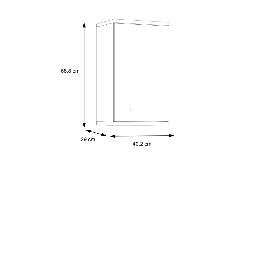 Επιτοίχιο ντουλαπάκι μπάνιου VENOM ανθρακί/καφέ