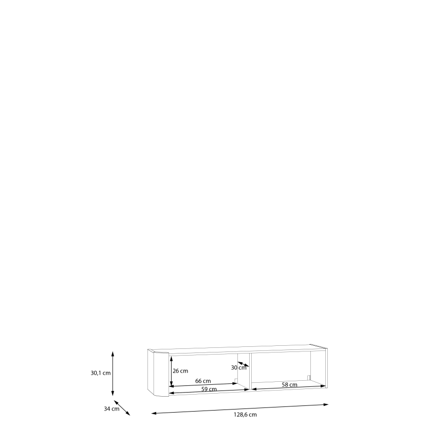 Επιτοίχιο ντουλάπι INAR μαύρο