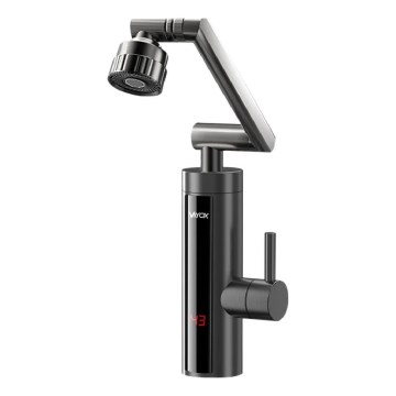 Επιτοίχιος ταχυθερμαντήρας μπάνιου με LED οθόνη 3000W/230V IPX4 ανθρακί