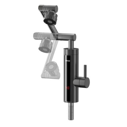 Επιτοίχιος ταχυθερμαντήρας μπάνιου με LED οθόνη 3000W/230V IPX4 ανθρακί