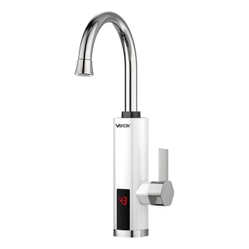 Επιτοίχιος ταχυθερμαντήρας μπάνιου με LED οθόνη 3000W/230V IPX4 λευκό