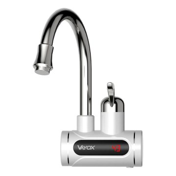 Επιτοίχιος ταχυθερμαντήρας μπάνιου με LED οθόνη 3000W/230V IPX4 λευκό