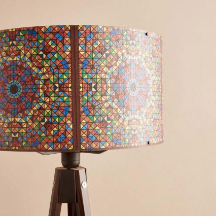 Επιδαπέδια λάμπα AYD 1xE27/40W/230V καφέ/πολύχρωμη