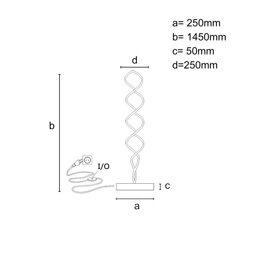 Επιδαπέδια λάμπα dimming LED LED/90W/230V 3000-6500K + τηλεχειριστήριο
