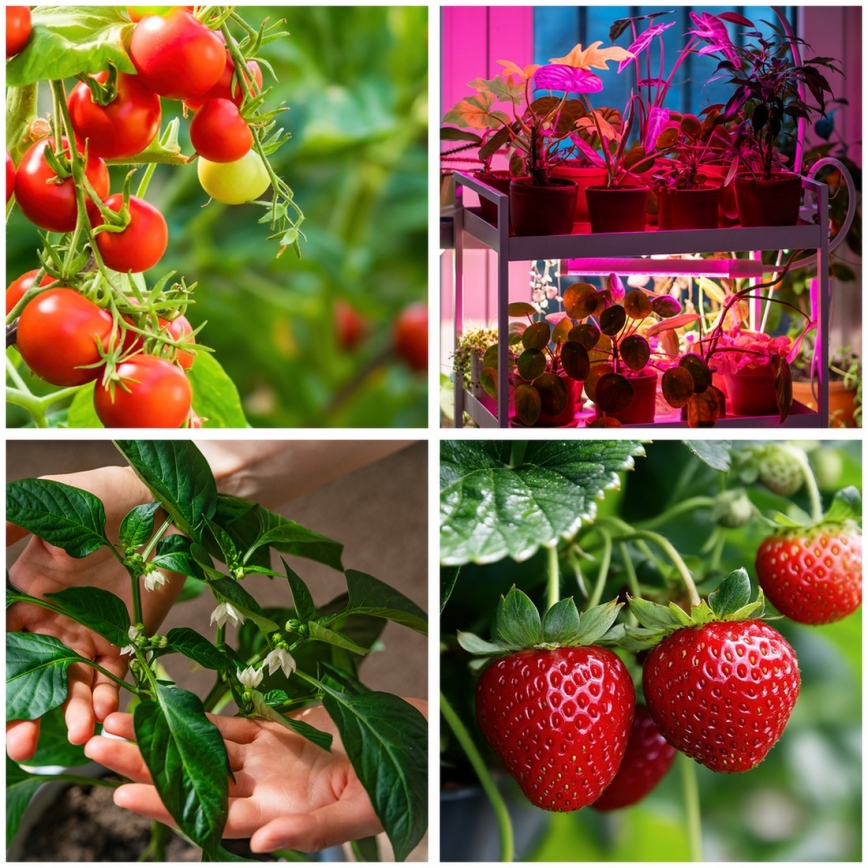 LED Dimming εύκαμπτο επιδαπέδια λάμπα για ανάπτυξη φυτών VITARO 4xLED/7,5W/230V μαύρο