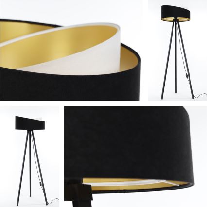 Επιδαπέδιο φωτιστικό GALAXY 1xE27/60W/230V μαύρο/λευκό/wenge