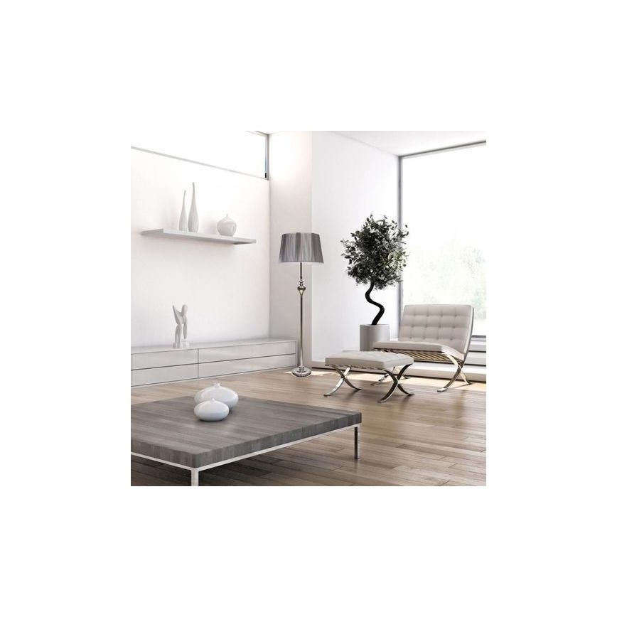 Επιδαπέδια λάμπα GILLENIA 1xE27/60W/230V ασήμι