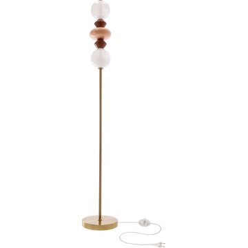 Επιδαπέδια λάμπα LED FLORES LED/15W/230V χρυσή/πορτοκαλί/καφέ