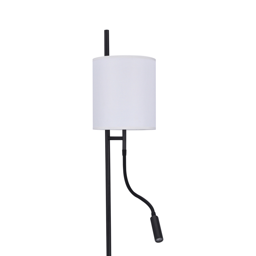 Επιδαπέδια λάμπα LED TOKYO 1xE27/40W/230V + LED/3W μαύρο/λευκό