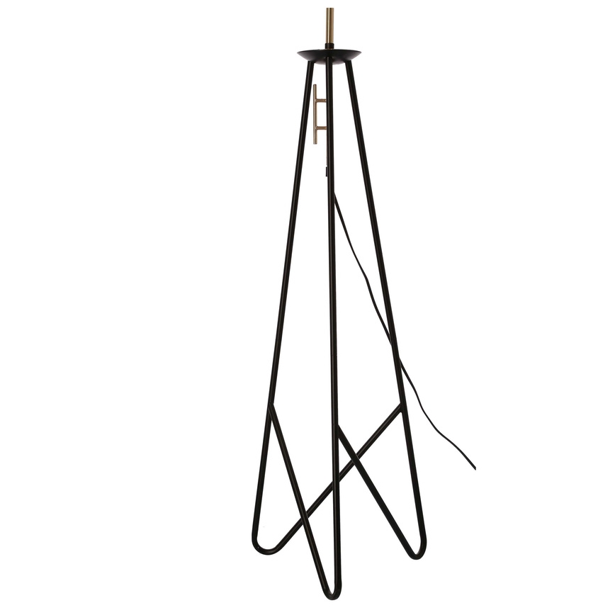 Επιδαπέδια λάμπα TAFLO 1xE27/60W/230V λευκό/μαύρο/χρυσαφί