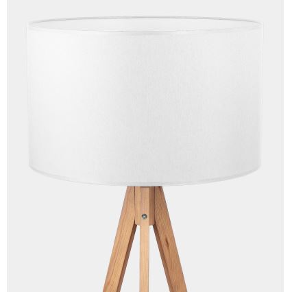 Επιδαπέδια λάμπα TREVISO 1xE27/25W/230V λευκό/ξύλο