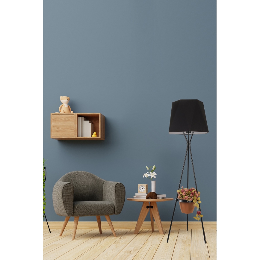 Επιδαπέδια λάμπα VENEDIK 1xE27/60W/230V μαύρο