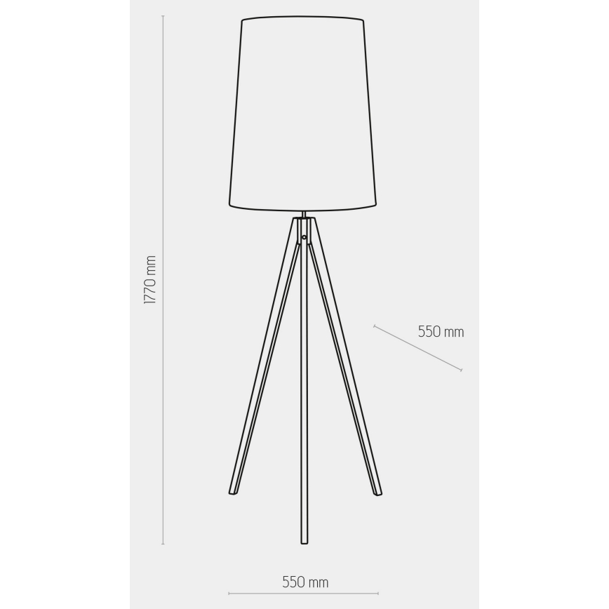 Επιδαπέδια λάμπα WALZ 1xE27/25W/230V λευκό/ξύλο