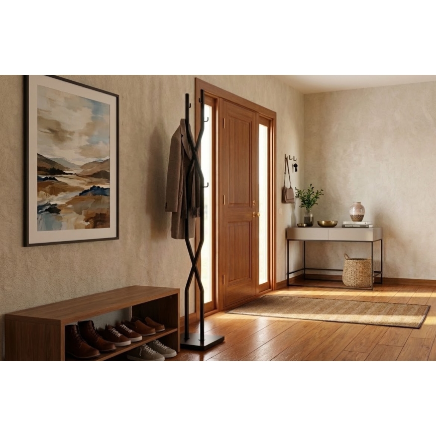 Επιδαπέδια κρεμάστρα LARB 180x40 cm μαύρη