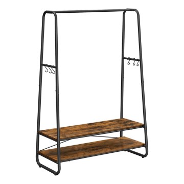 Επιδαπέδια κρεμάστρα LINEA σε καφέ/μαύρο