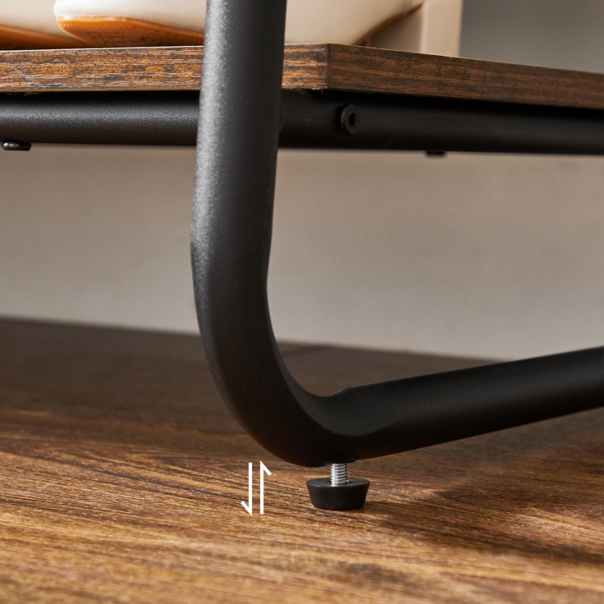 Επιδαπέδια κρεμάστρα LINEA σε καφέ/μαύρο