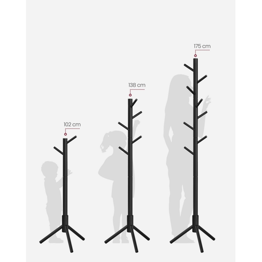 Επιδαπέδια κρεμάστρα LINEA μαύρη