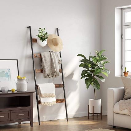 Επιδαπέδια κρεμάστρα NAVARO καφέ/μαύρη