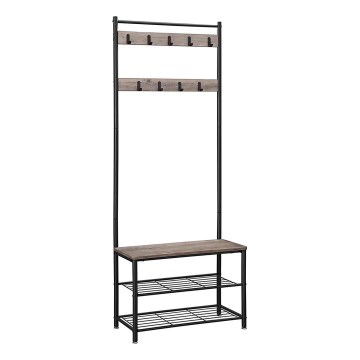 Επιδαπέδια κρεμάστρα NAVOR καφέ/μαύρη