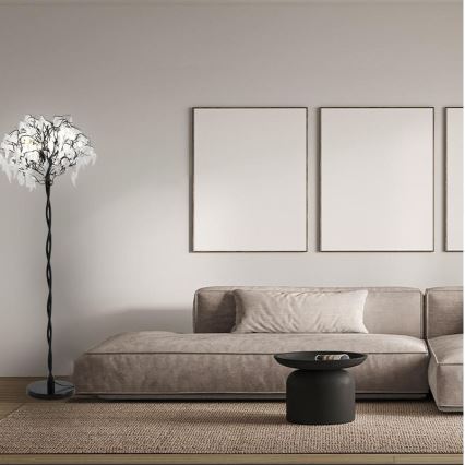 Επιδαπέδια κρυστάλλινη λάμπα 5xG9/40W/230V μαύρο