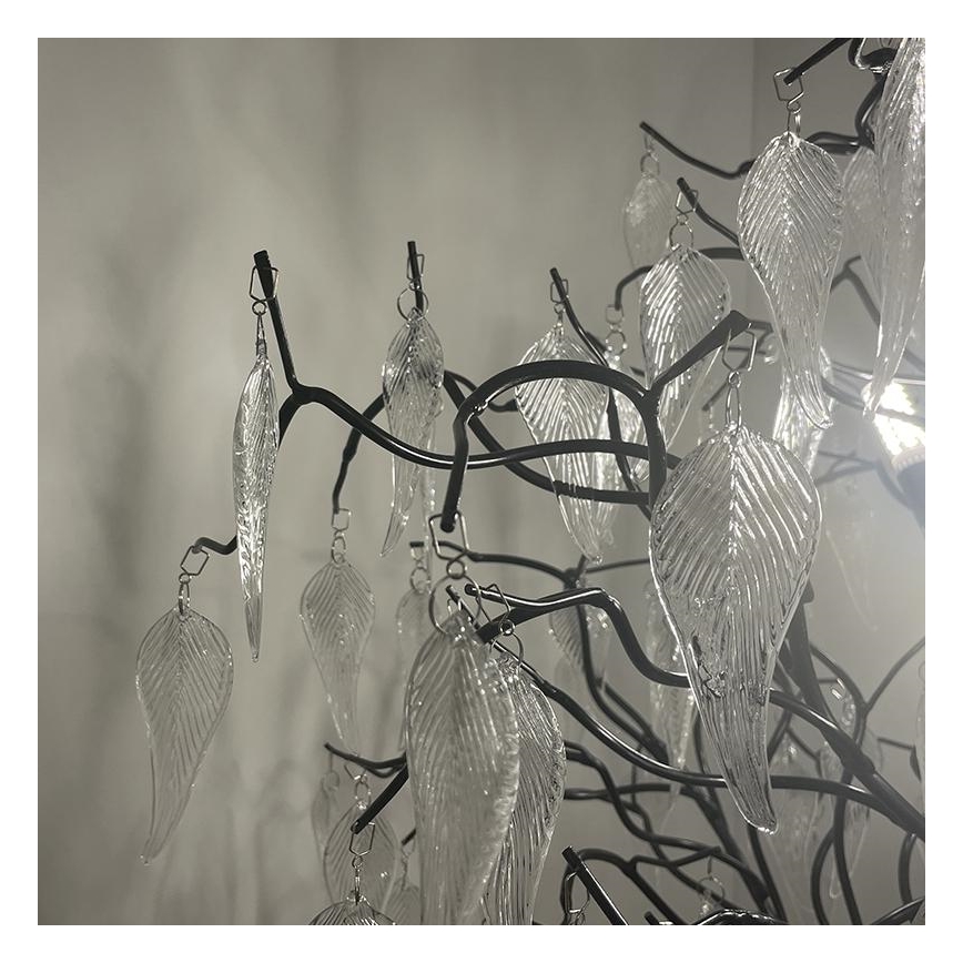 Επιδαπέδια κρυστάλλινη λάμπα 5xG9/40W/230V μαύρο