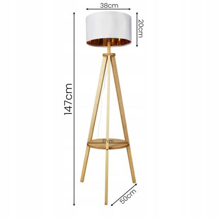 Επιδαπέδιο φωτιστικό 1xE27/40W/230V λευκό