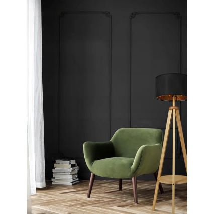 Επιδαπέδιο φωτιστικό 1xE27/40W/230V μαύρο