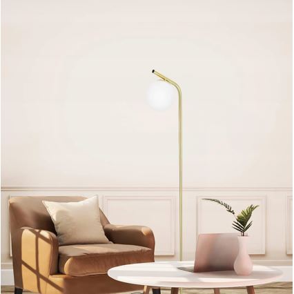 Επιδαπέδιο φωτιστικό 1xE27/40W/230V χρυσό/λευκό