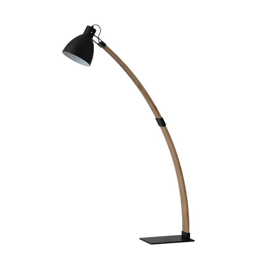 Επιδαπέδιο φωτιστικό 1xE27/60W/230V φράξος/μαύρο