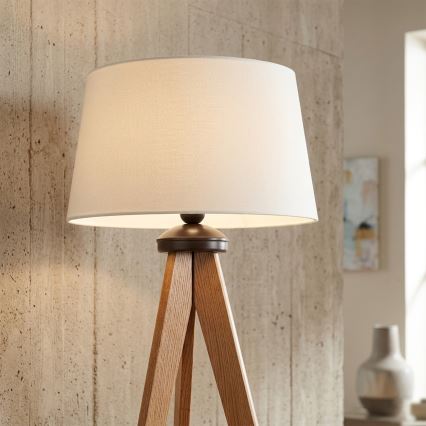 Επιδαπέδιο φωτιστικό AIDA 1xE27/15W/230V βελανιδιά/κρεμ