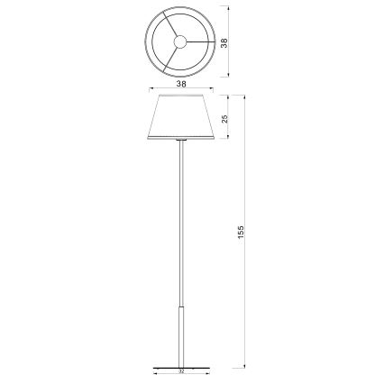 Επιδαπέδιο φωτιστικό ARDEN 1xE27/15W/230V μπεζ
