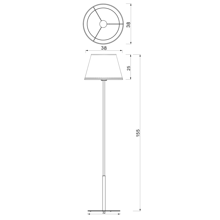 Επιδαπέδιο φωτιστικό ARDEN 1xE27/15W/230V μπεζ