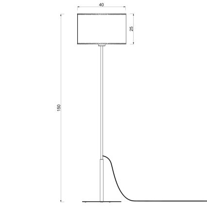 Επιδαπέδιο φωτιστικό ARDEN 1xE27/15W/230V μπεζ