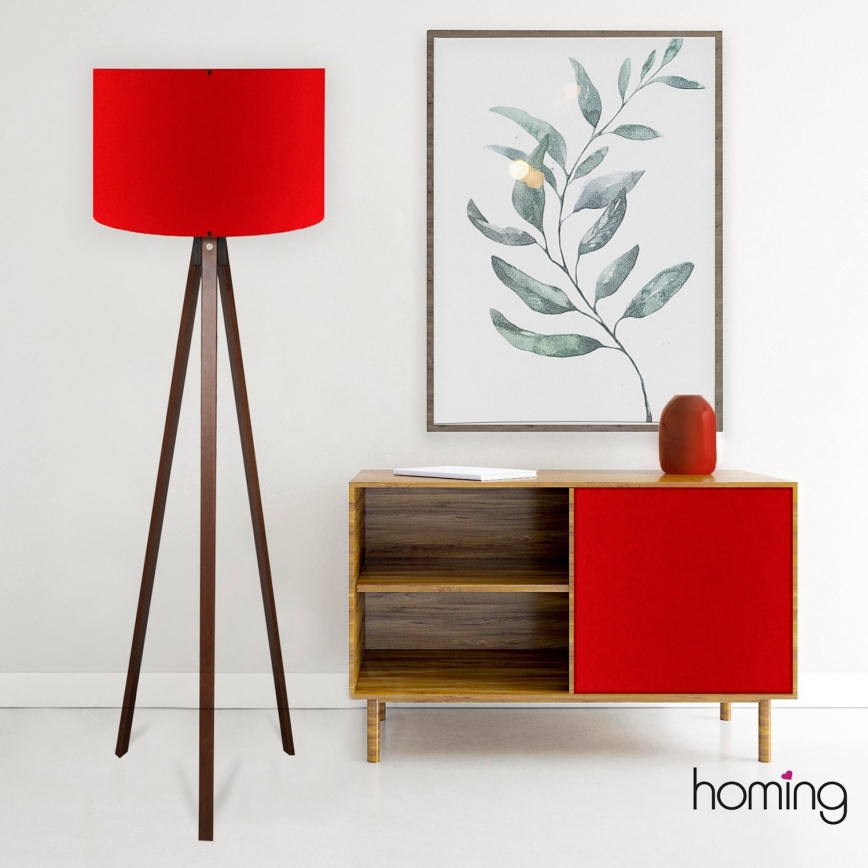 Επιδαπέδιο φωτιστικό AYD 1xE27/40W/230V καφέ/κόκκινο