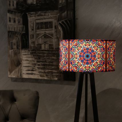 Επιδαπέδιο φωτιστικό AYD 1xE27/40W/230V καφέ/πολύχρωμο