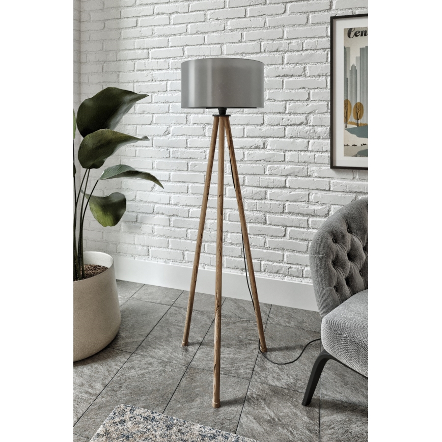 Επιδαπέδιο φωτιστικό AYD 1xE27/40W/230V καφέ/γκρι