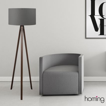 Επιδαπέδιο φωτιστικό AYD 1xE27/40W/230V καφέ/γκρί