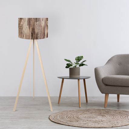 Επιδαπέδιο φωτιστικό AYD 1xE27/40W/230V καφέ/μπεζ