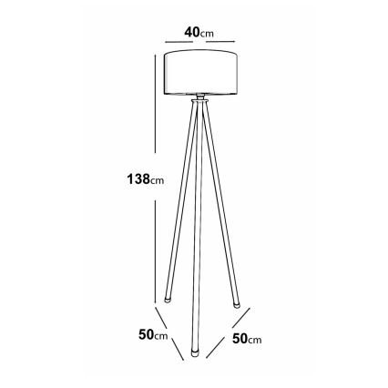 Επιδαπέδιο φωτιστικό AYD 1xE27/40W/230V μαύρο/λευκό