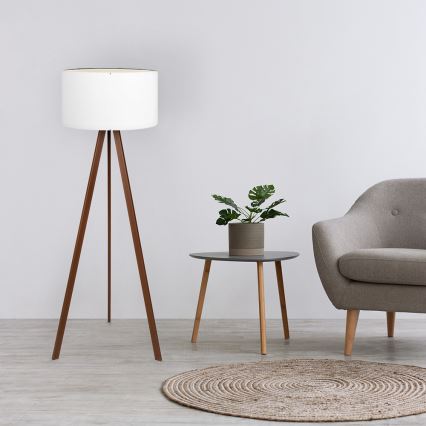 Επιδαπέδιο φωτιστικό AYD 1xE27/60W/230V λευκό/καφέ