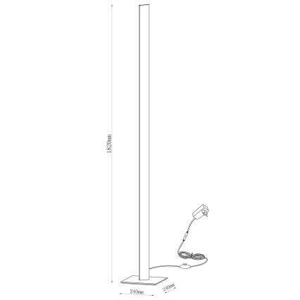 Επιδαπέδιο φωτιστικό BERNADETTA LED/28W/230V 4000K μαύρο