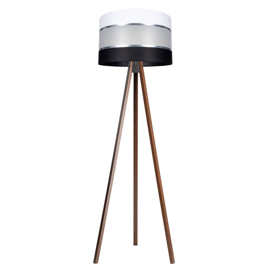 Επιδαπέδιο φωτιστικό CORAL 1xE27/60W/230V καφέ/μαύρο/λευκό/ματ χρώμιο